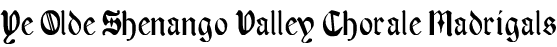 Ye Olde Shenango Valley Chorale Madrigals